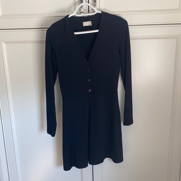 Aritzia cotton long sleeve button front mini dress - Picture 1 of 4